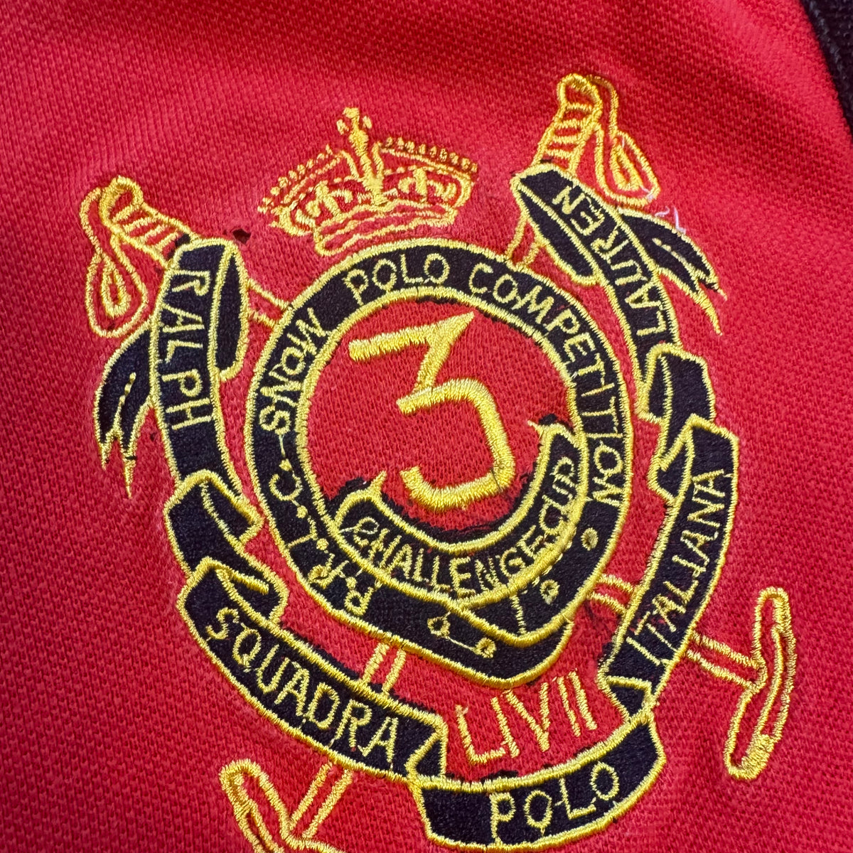 Polo Ralph Lauren Italia red poloshirt – Close-up 2