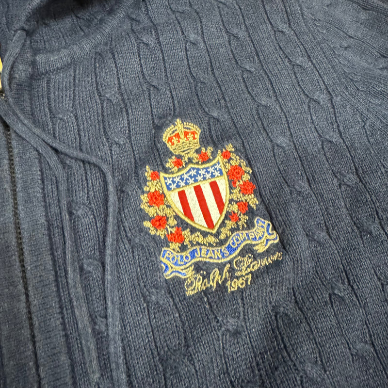 Detailansicht: Sourced limited accessories and clothes Polo Ralph Lauren Jeans Co. knitted zip-up – Logo, Nähte oder Material