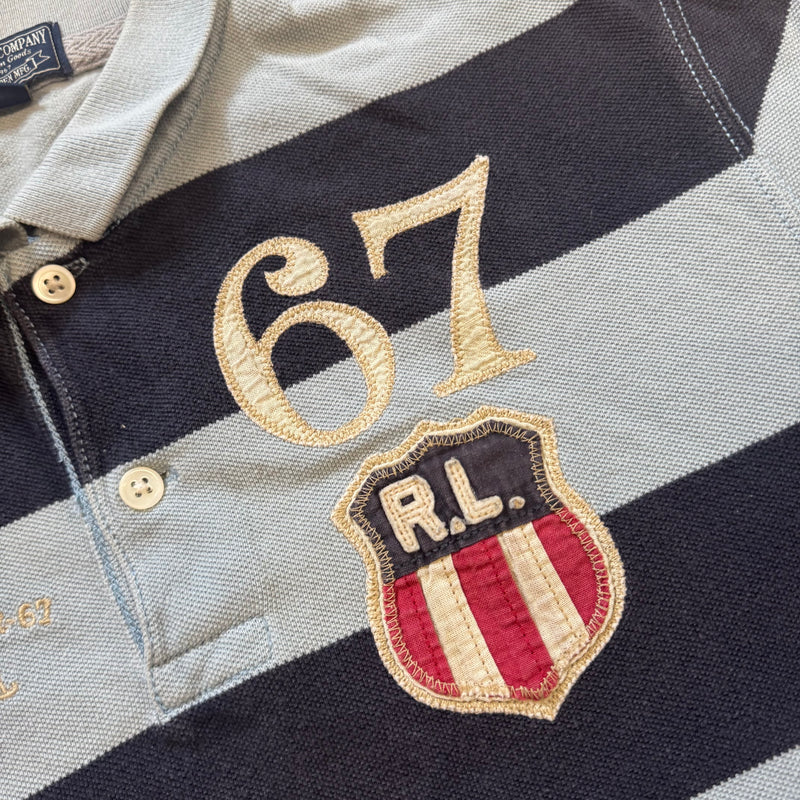 Detailansicht: Sourced limited accessories and clothes Polo Ralph Lauren Jeans Co. striped vintage polo – Logo, Nähte oder Material