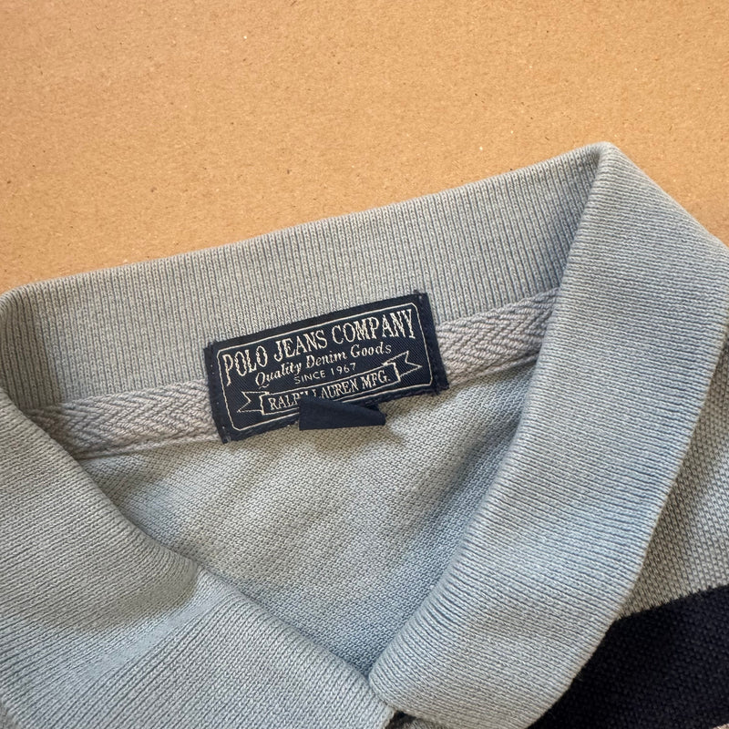 Detailansicht: Sourced limited accessories and clothes Polo Ralph Lauren Jeans Co. striped vintage polo – Logo, Nähte oder Material