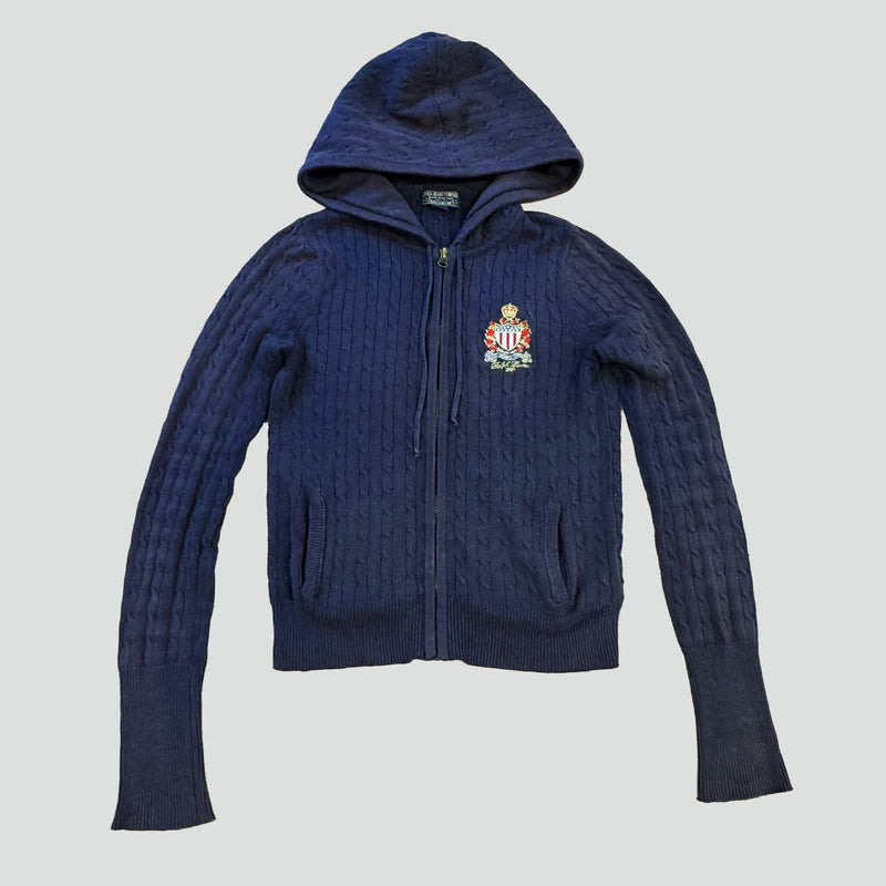 Sourced limited accessories and clothes Polo Ralph Lauren Jeans Company knitted zip-up hoodie – Secondhand Streetwear