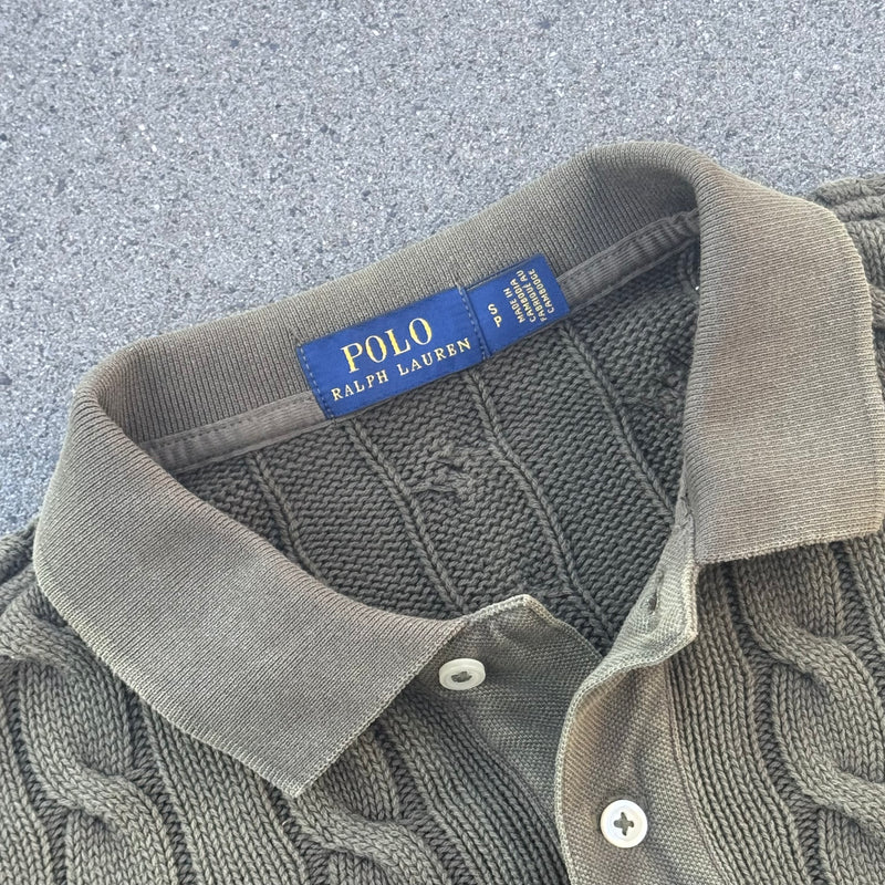 Detailansicht: Sourced limited accessories and clothes Polo Ralph Lauren knit slim poloshirt – Logo, Nähte oder Material