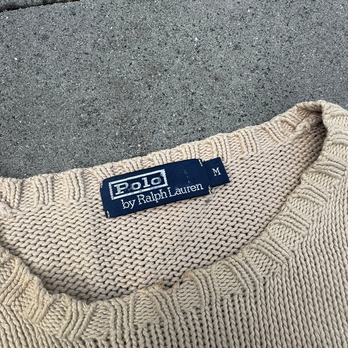 Polo Ralph Lauren knitted beige sweatshirt – Close-up 2