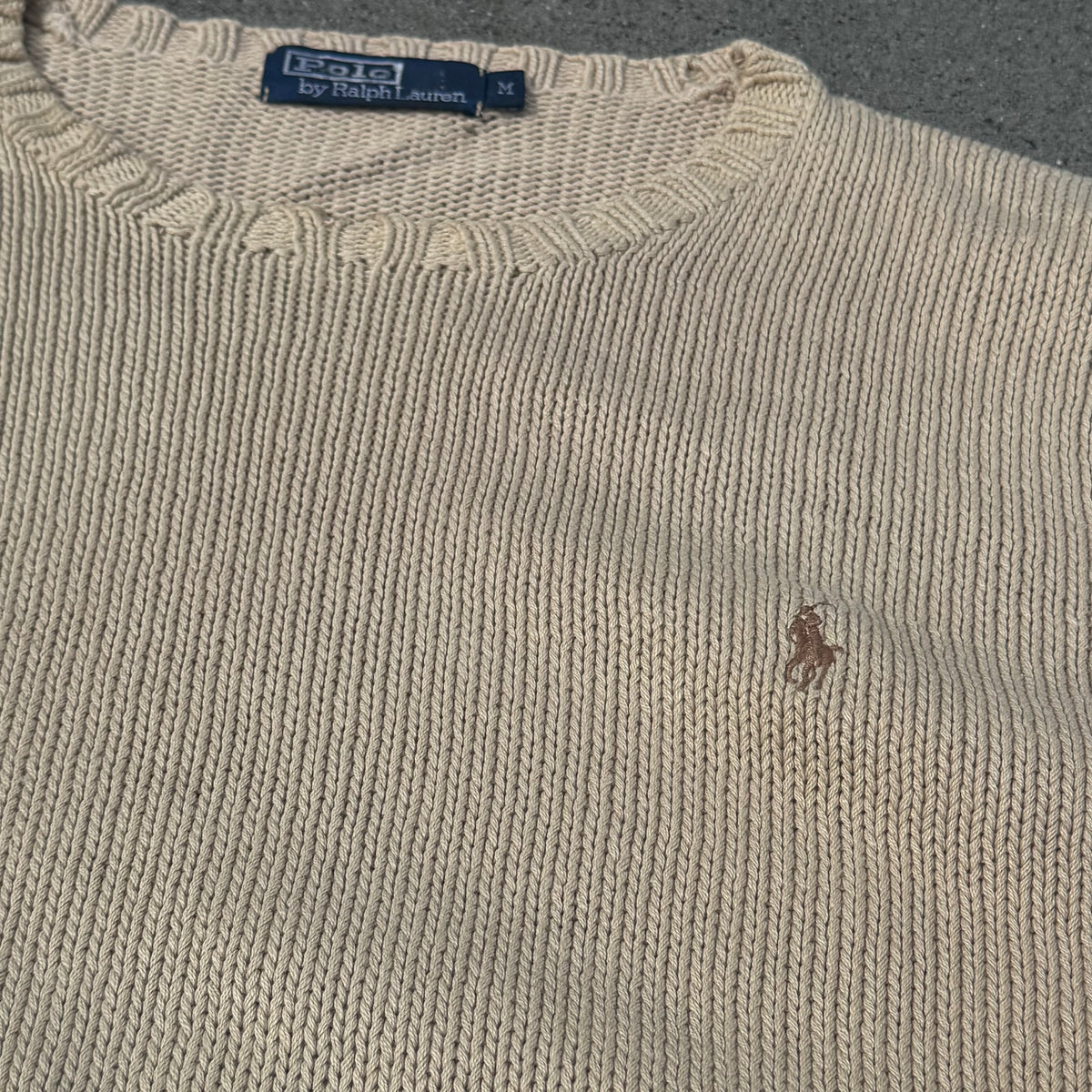 Polo Ralph Lauren knitted beige sweatshirt – Close-up 5