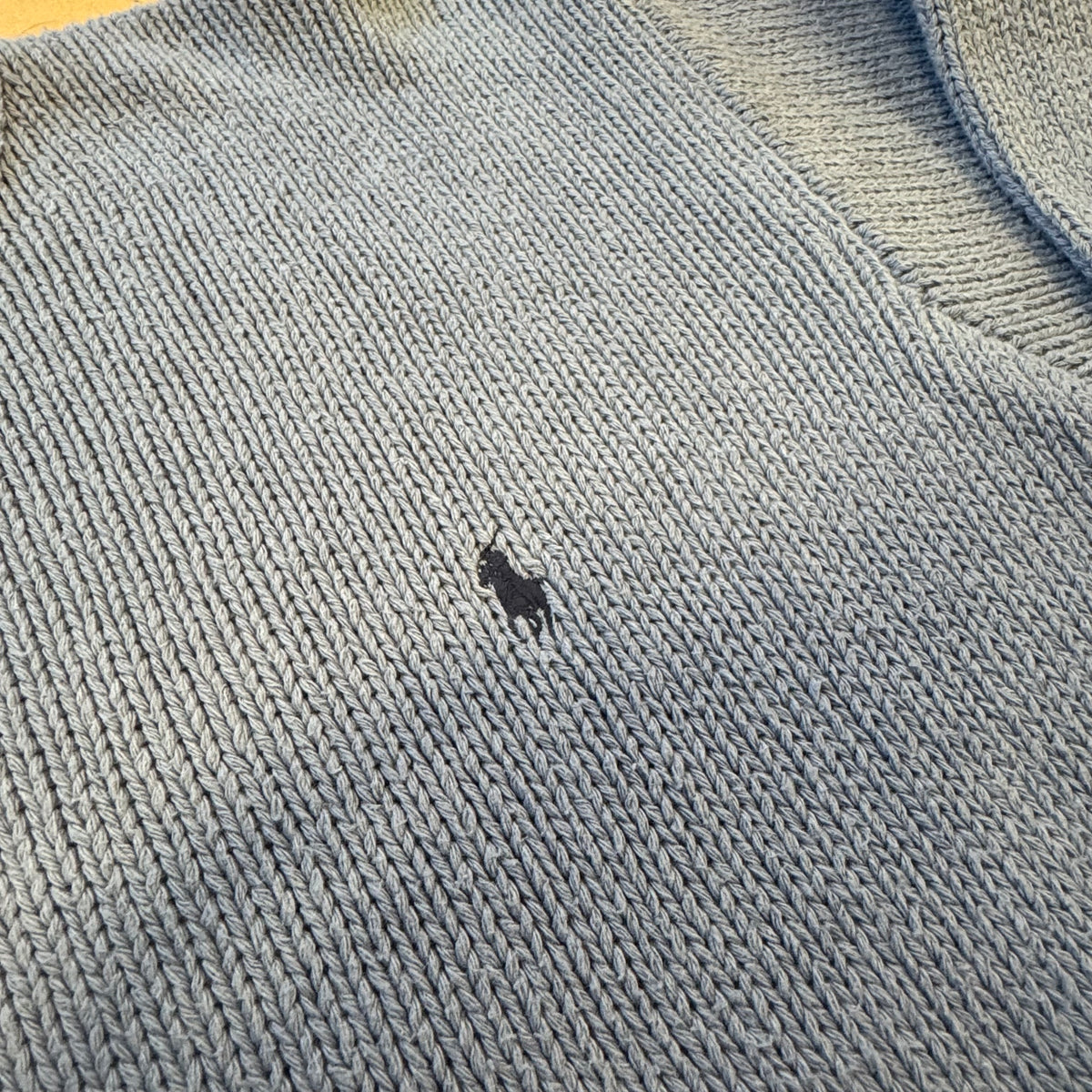 Polo Ralph Lauren knitted blue vintage sweat – Close-up 2