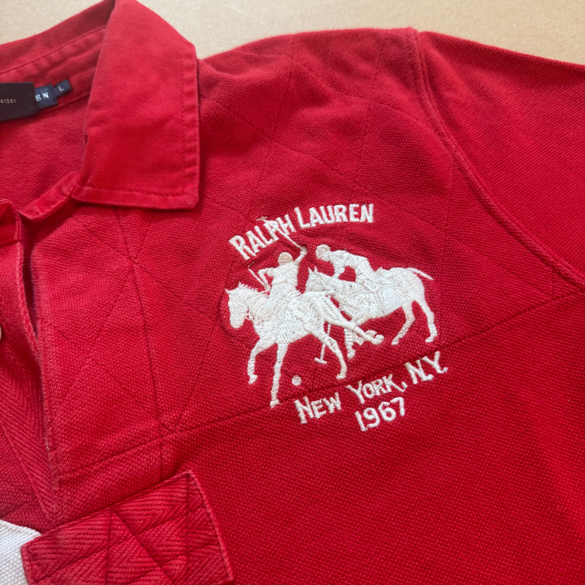 Polo Ralph Lauren New York red longsleeve polo – Close-up 1