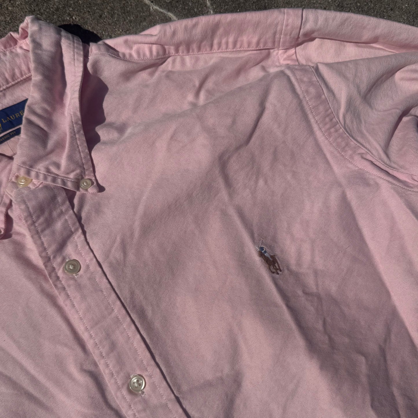 Polo Ralph Lauren pink shirt – Close-up 1