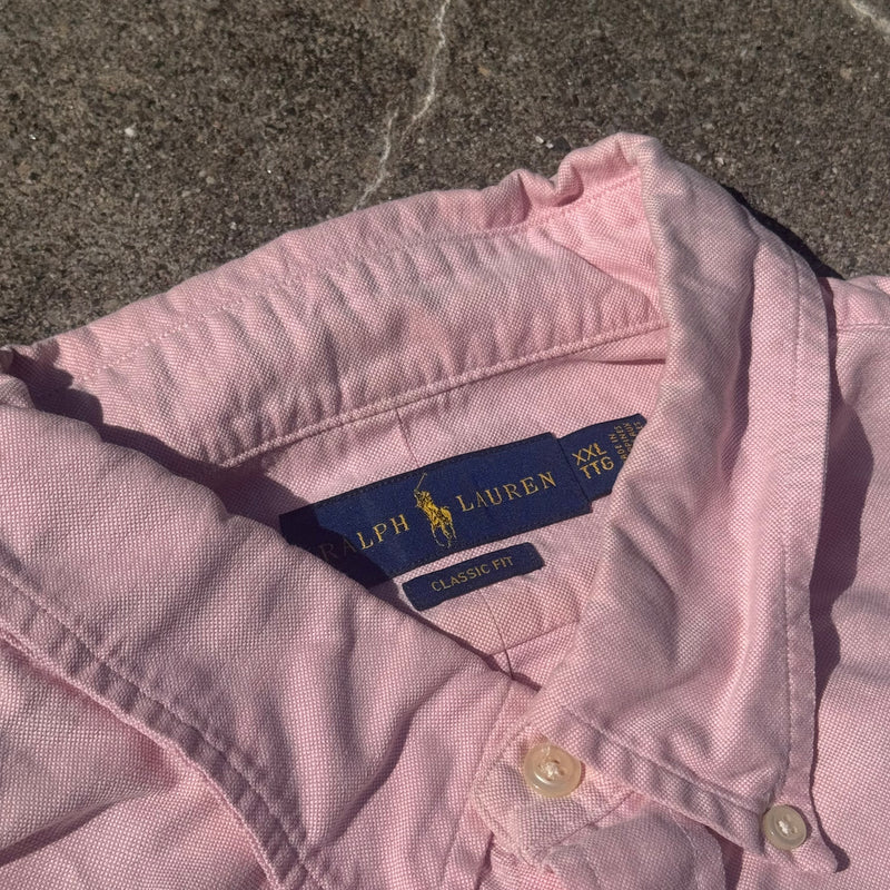 Detailansicht: Sourced limited accessories and clothes Polo Ralph Lauren pink shirt – Logo, Nähte oder Material
