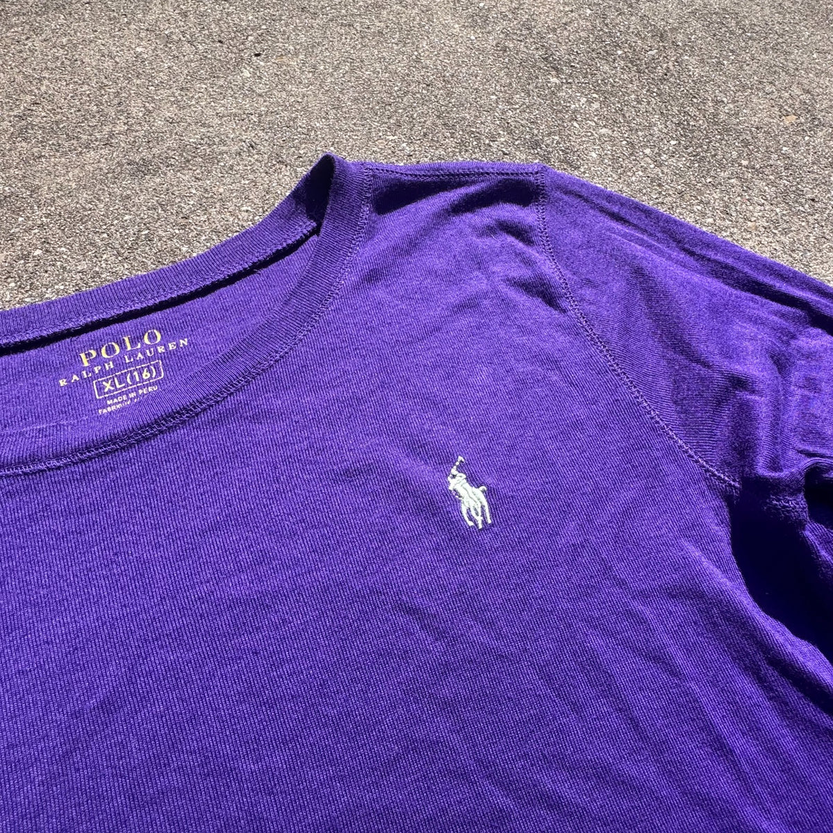 Polo Ralph Lauren purple longsleeve T-shirt – Close-up 1
