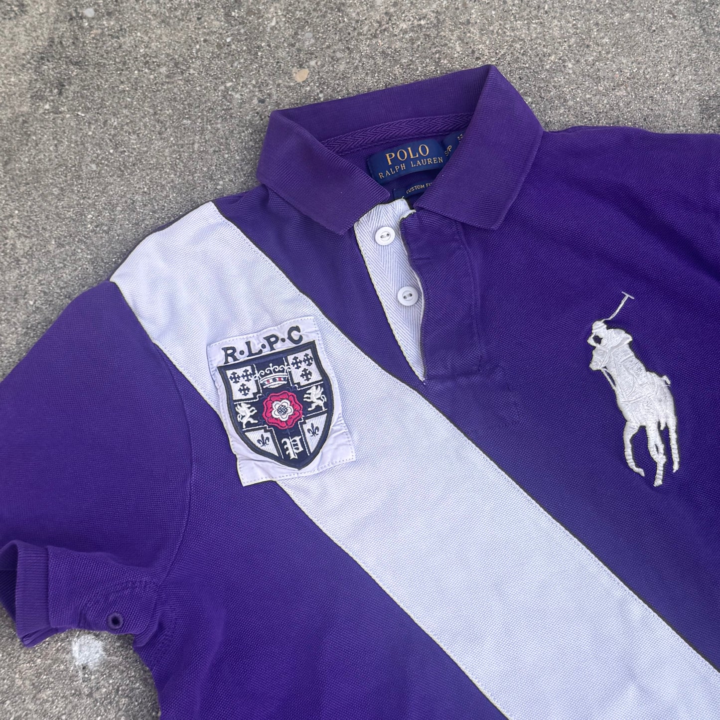 Polo Ralph Lauren purple vintage poloshirt – Close-up 1