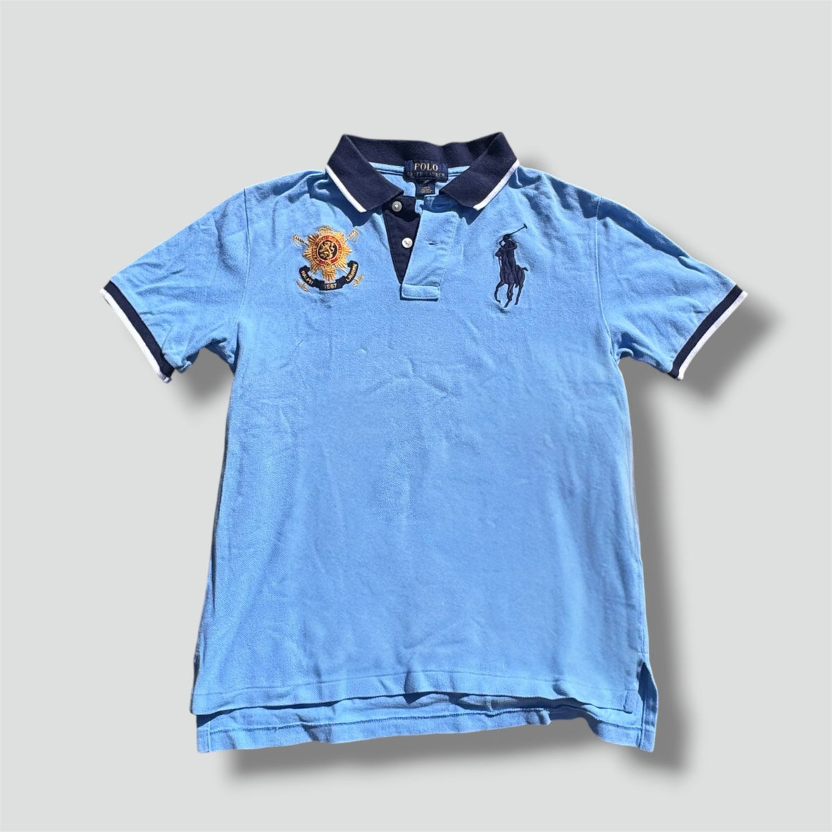 Polo Ralph Lauren Quality Goods sky blue polo shirt