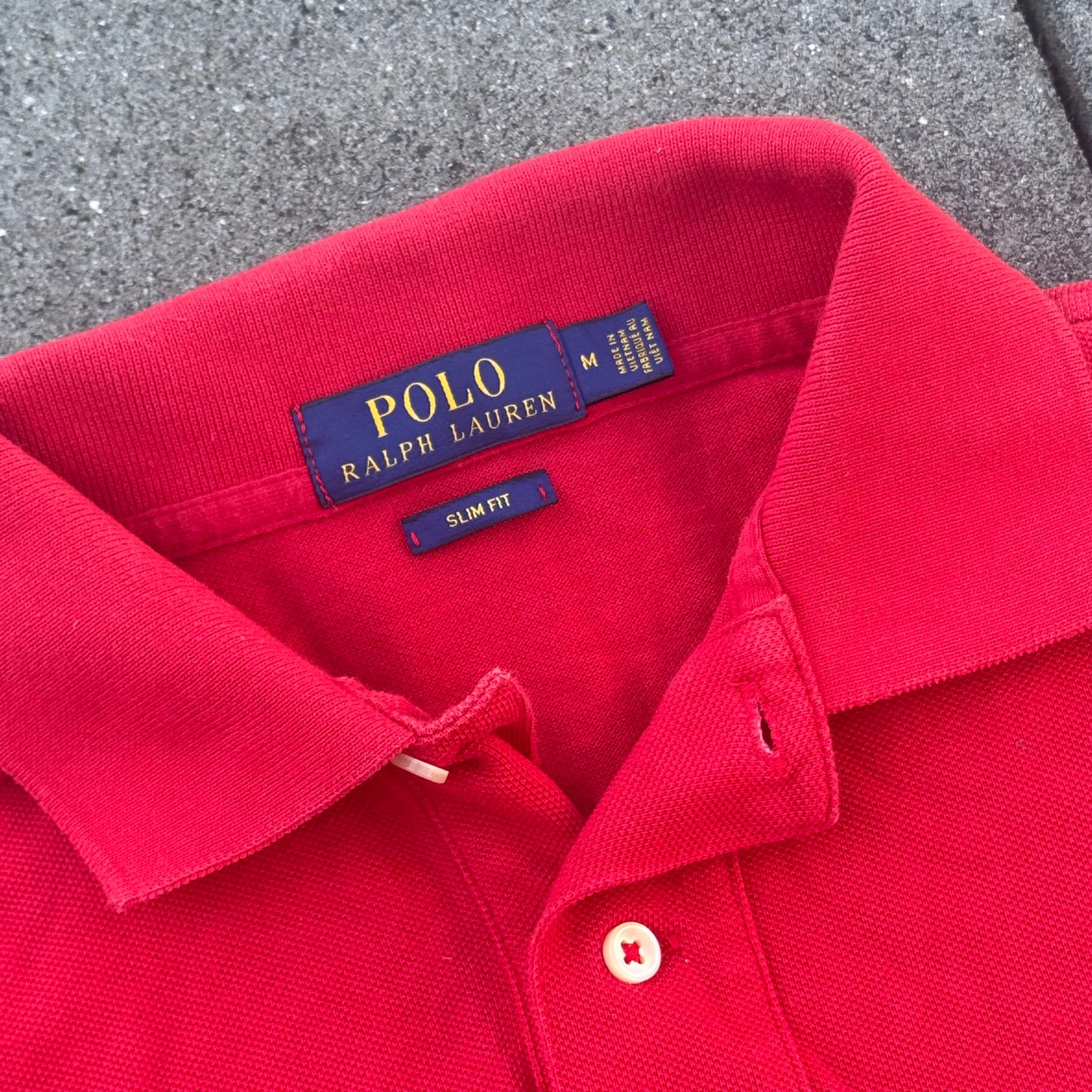 Polo Ralph Lauren red classic poloshirt – Close-up 1