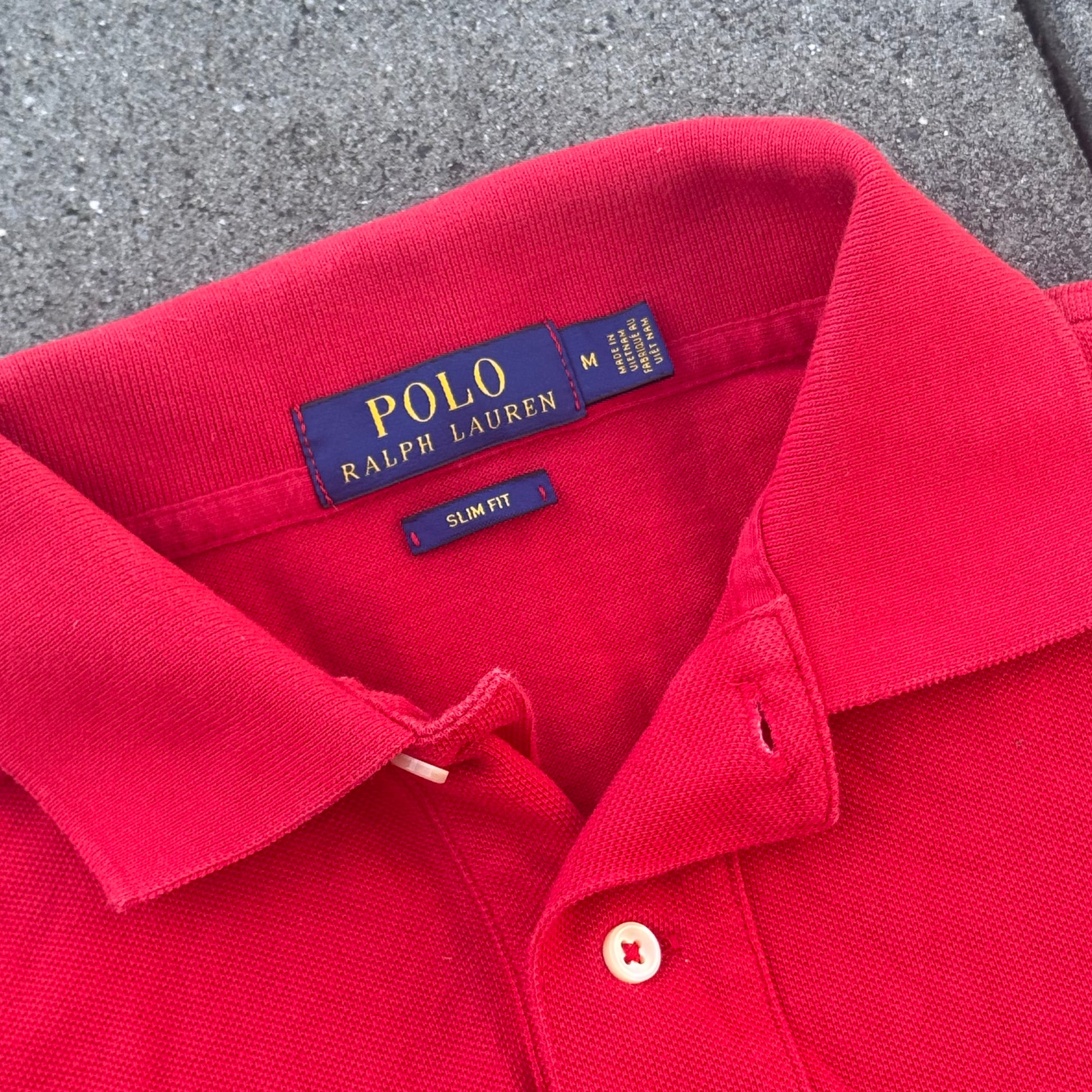 Polo Ralph Lauren red classic poloshirt – Close-up 1