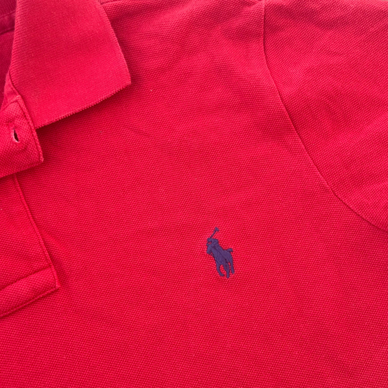 Detailansicht: Sourced limited accessories and clothes Polo Ralph Lauren red classic poloshirt – Logo, Nähte oder Material