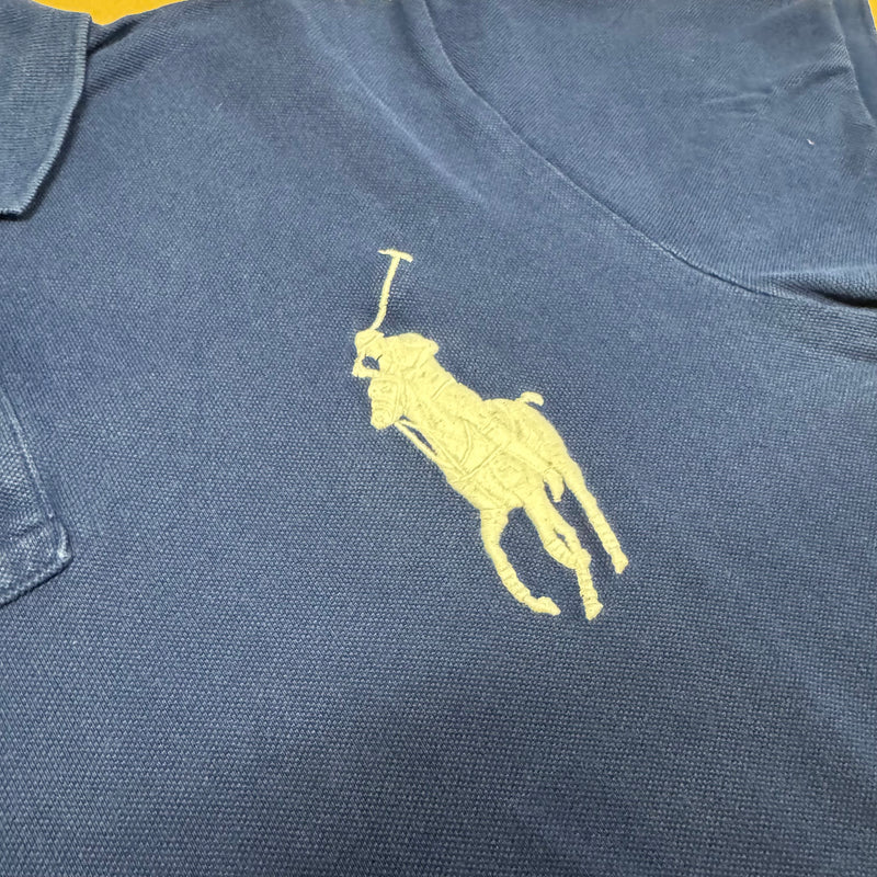 Detailansicht: Sourced limited accessories and clothes Polo Ralph Lauren sailing navy blue poloshirt – Logo, Nähte oder Material