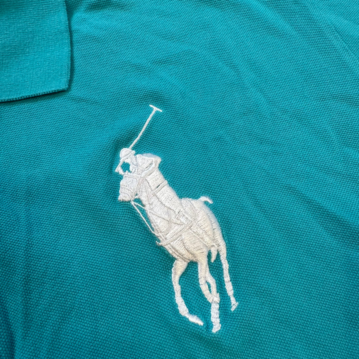 Polo Ralph Lauren skyblue Great Britain poloshirt – Close-up 2