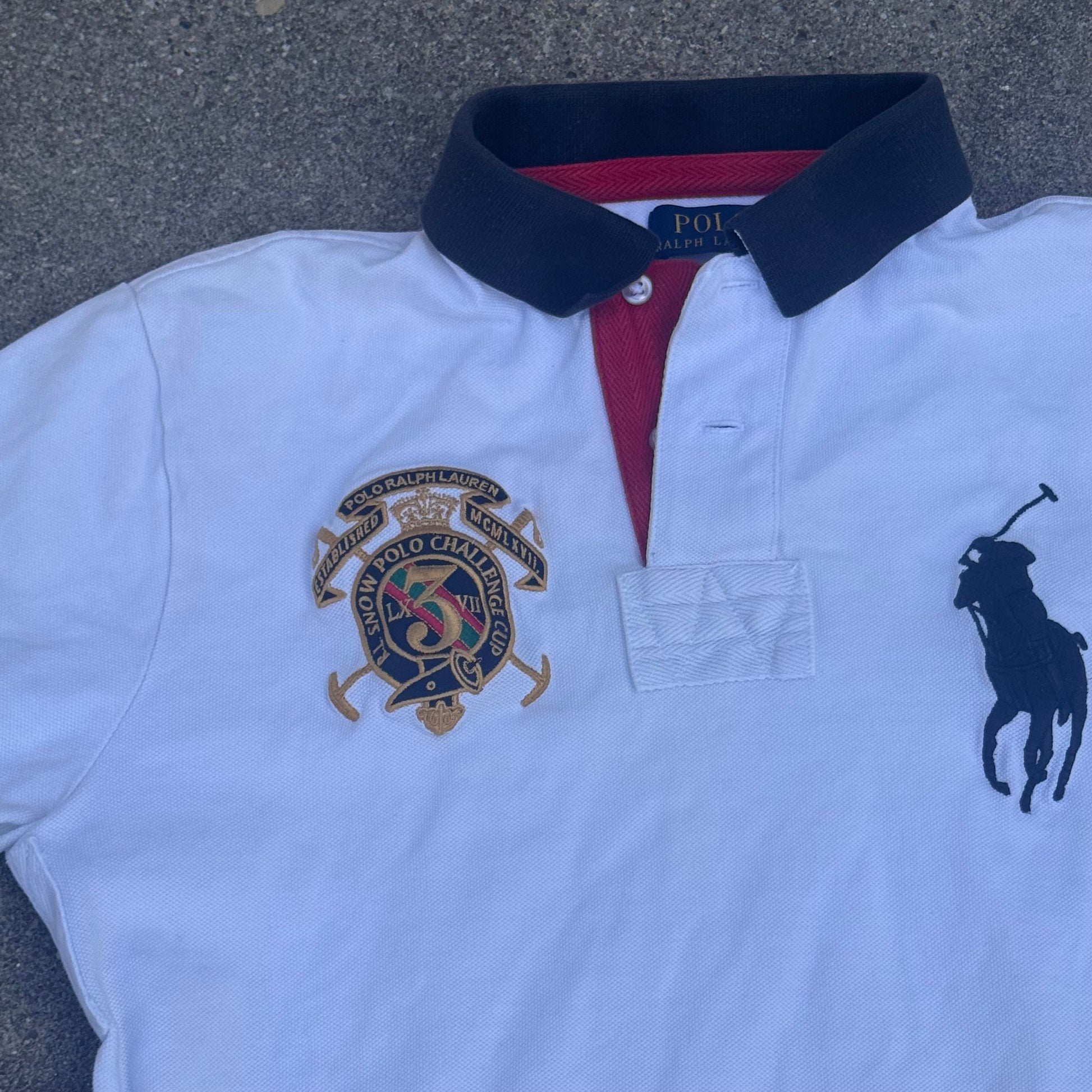 Polo Ralph Lauren Snow Challenge white poloshirt – Close-up 1