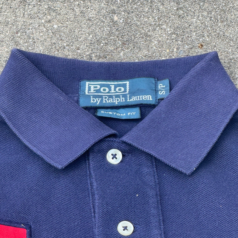 Detailansicht: Sourced limited accessories and clothes Polo Ralph Lauren Spain vintage poloshirt – Logo, Nähte oder Material