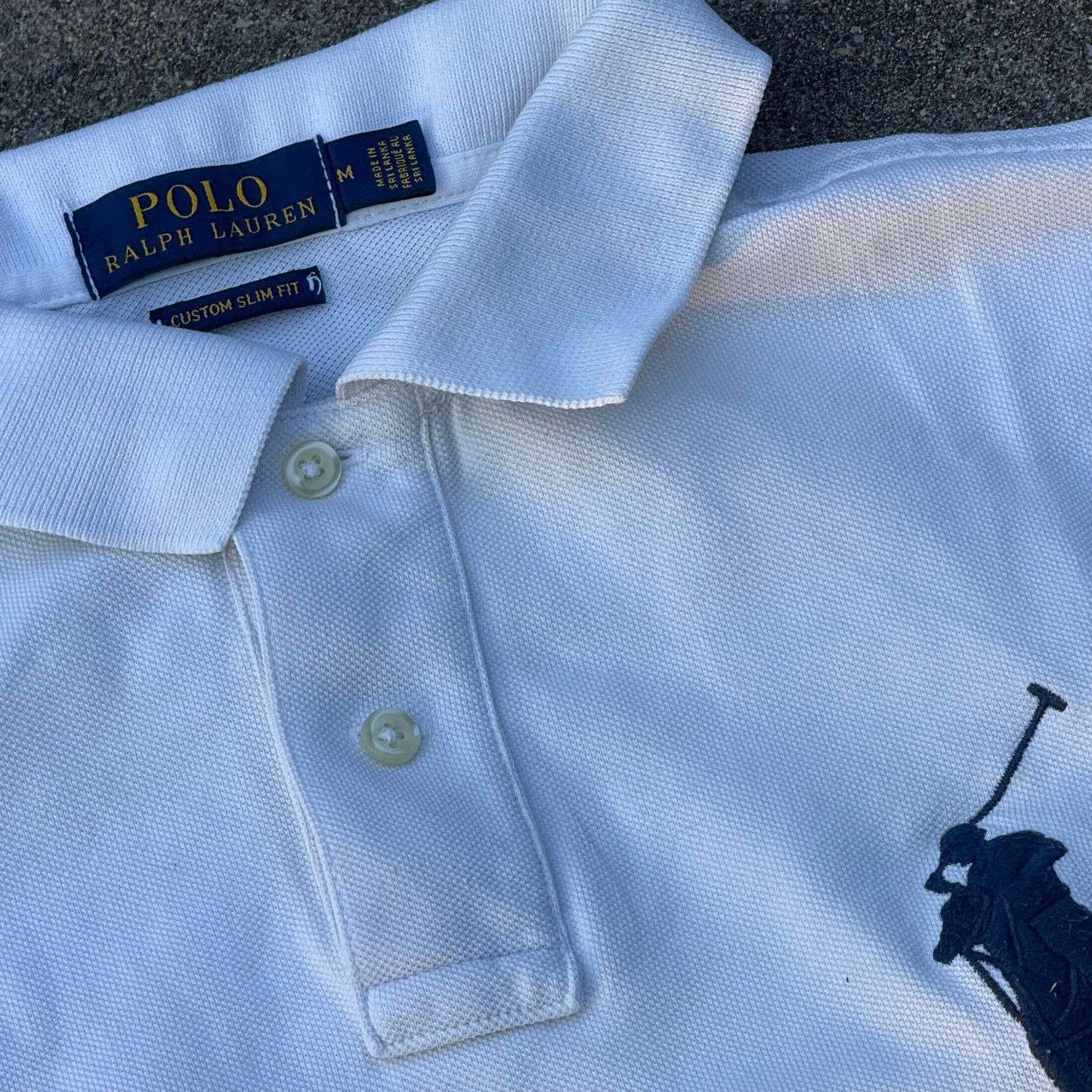 Polo Ralph Lauren vintage white poloshirt – Close-up 1
