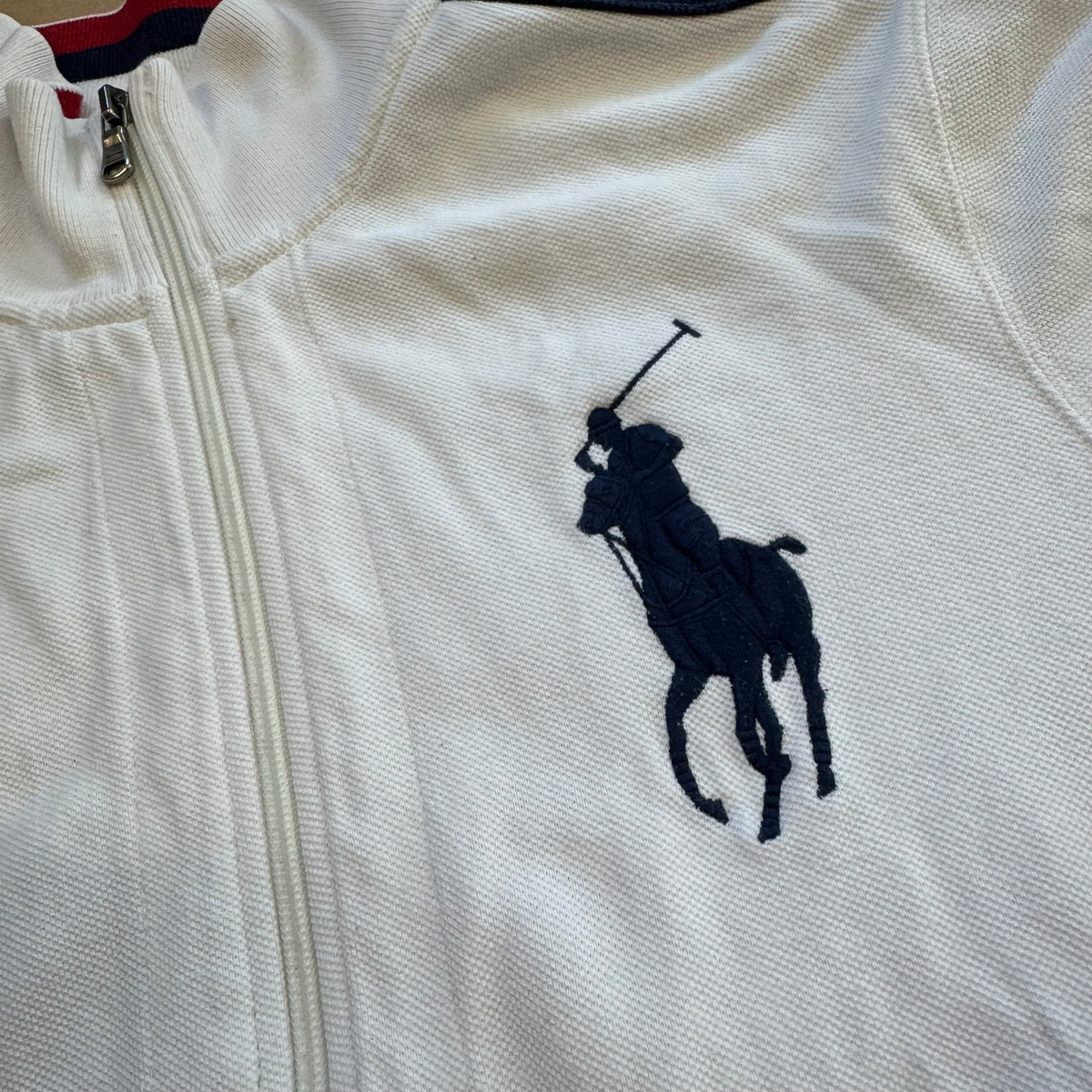 Polo Ralph Lauren vintage white zip-up – Close-up 1