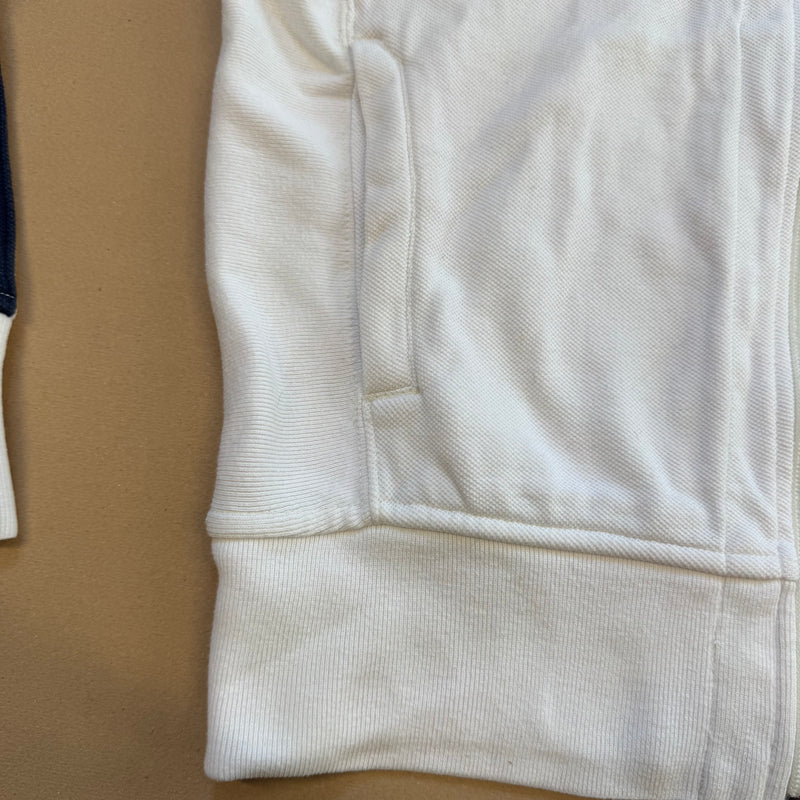 Detailansicht: Sourced limited accessories and clothes Polo Ralph Lauren vintage white zip-up – Logo, Nähte oder Material