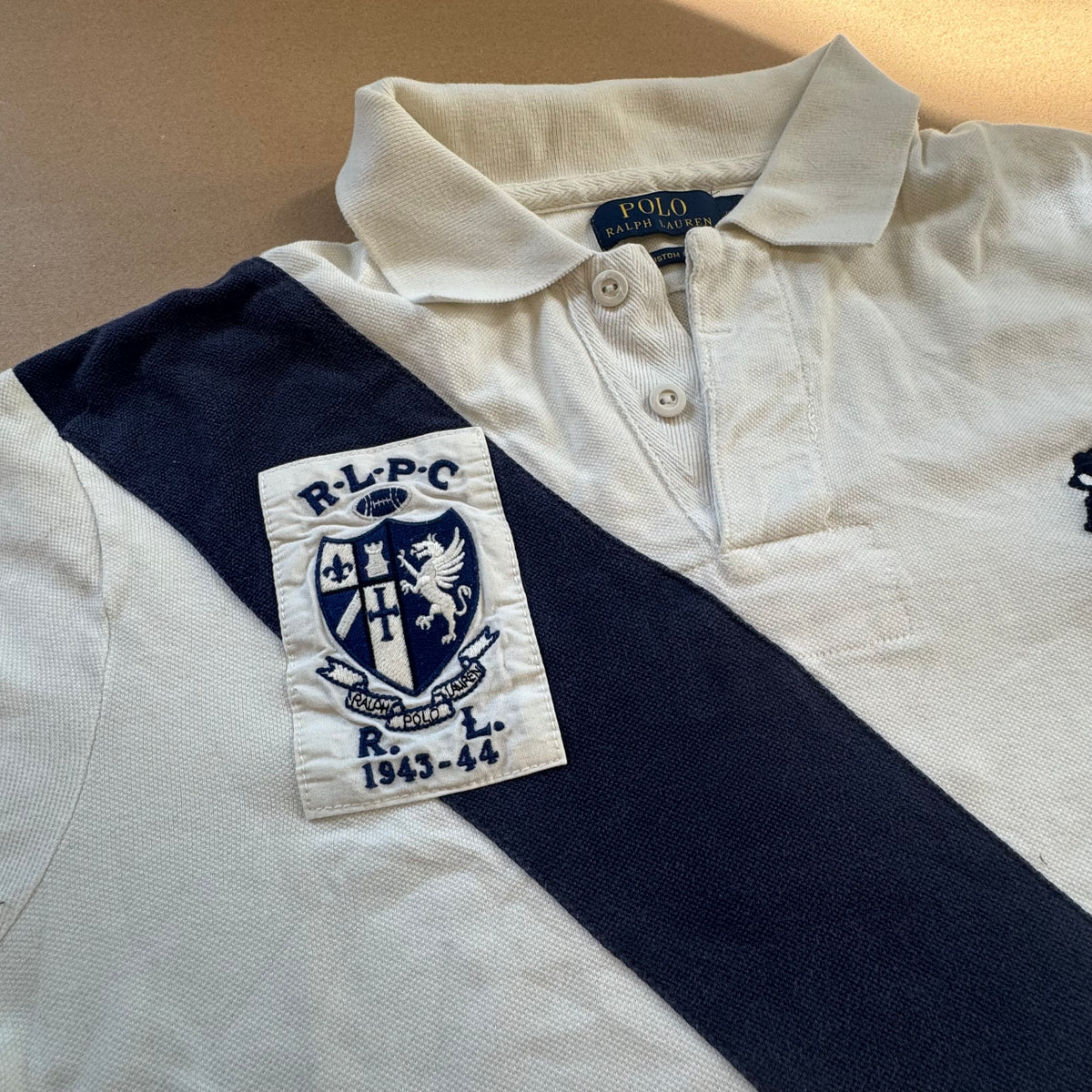 Polo Ralph Lauren white rugby poloshirt – Close-up 1