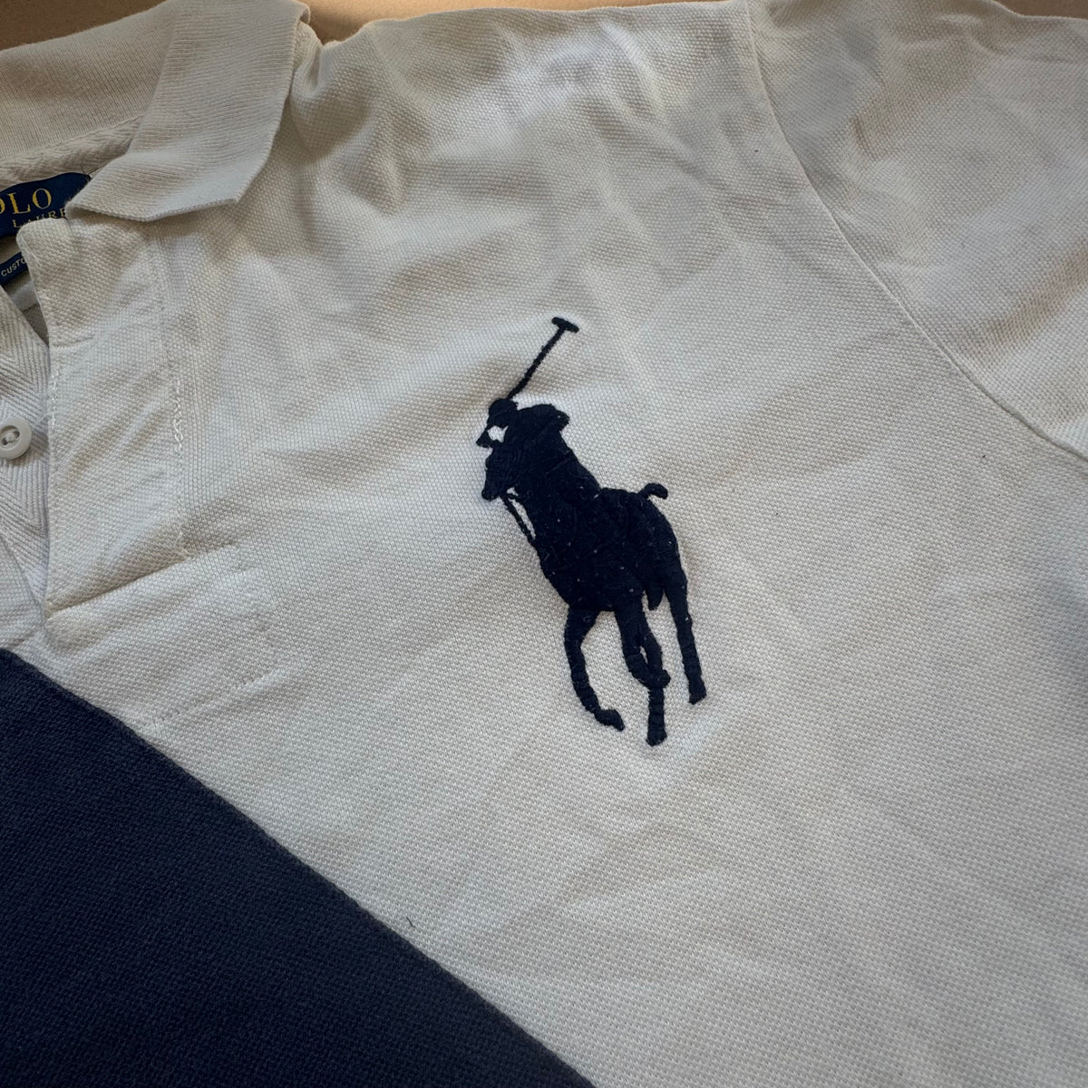 Polo Ralph Lauren white rugby poloshirt – Close-up 2