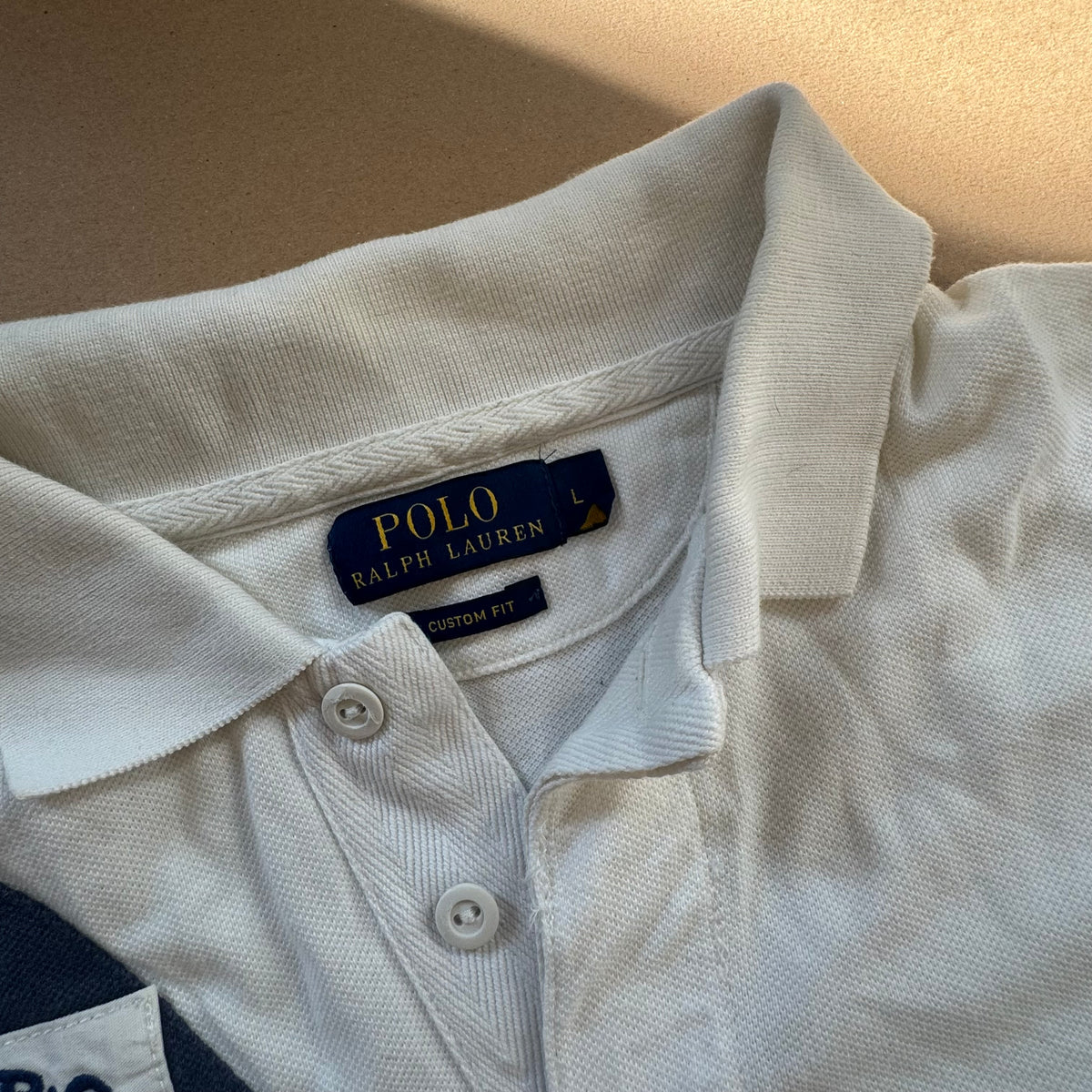 Polo Ralph Lauren white rugby poloshirt – Close-up 3