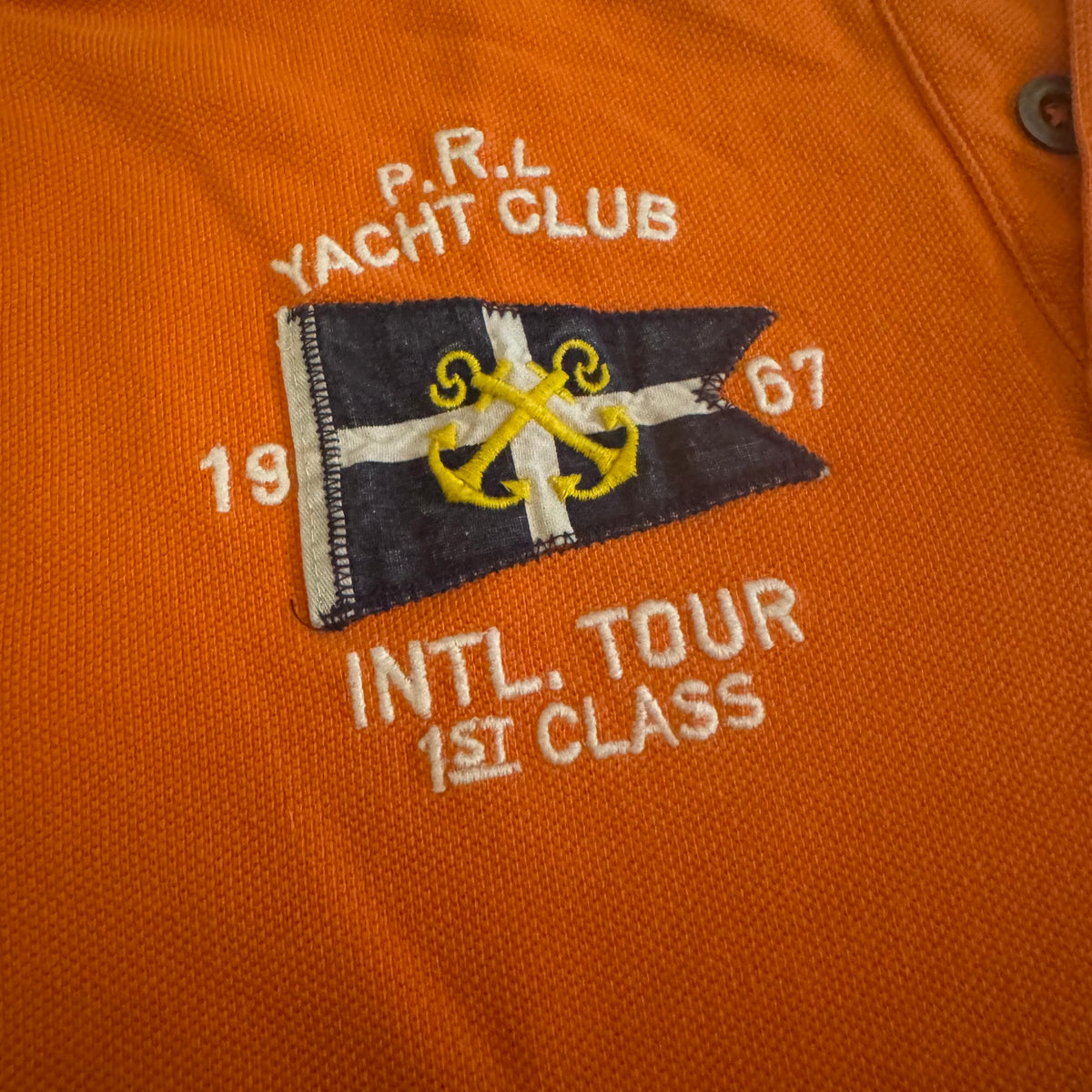 Polo Ralph Lauren Yacht Club orange poloshirt – Close-up 2