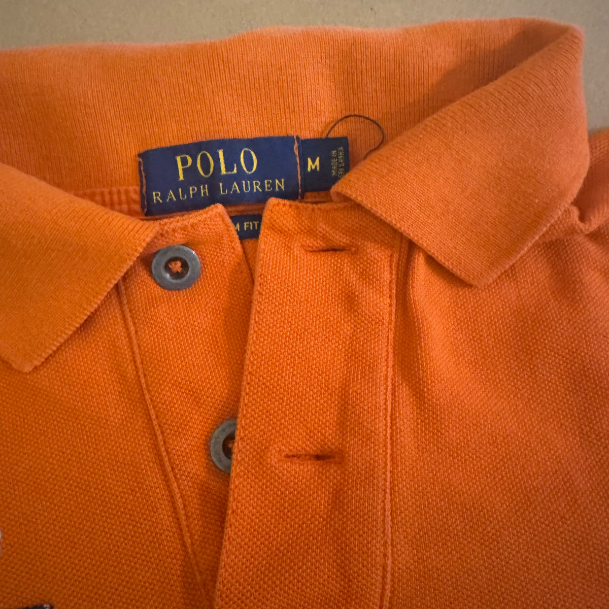 Polo Ralph Lauren Yacht Club orange poloshirt – Close-up 3