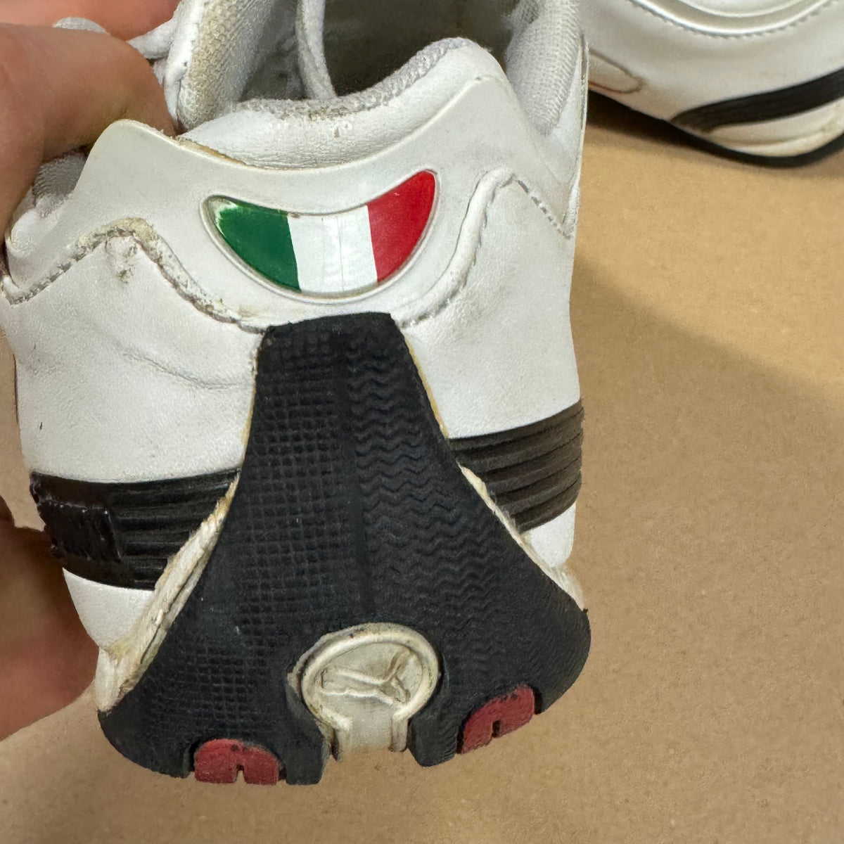 Puma Speedcat Ferrari white sneakers – Close-up 2