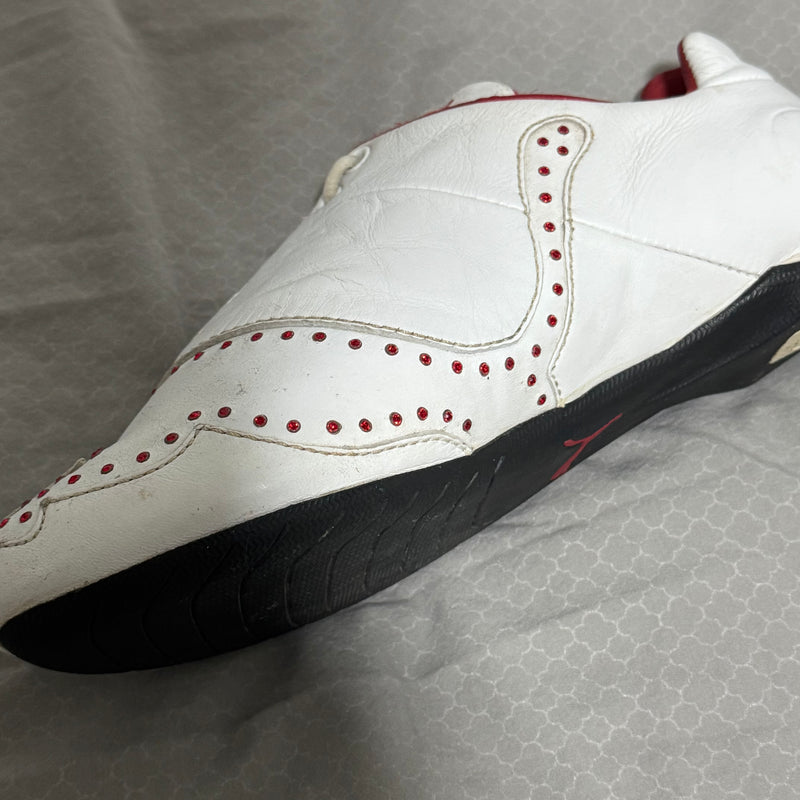 Detailansicht: Sourced limited accessories and clothes Puma Speedcat vintage Y2K white sneakers – Logo, Nähte oder Material