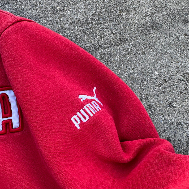 Detailansicht: Sourced limited accessories and clothes Puma y2k red womens zip-up jacket – Logo, Nähte oder Material
