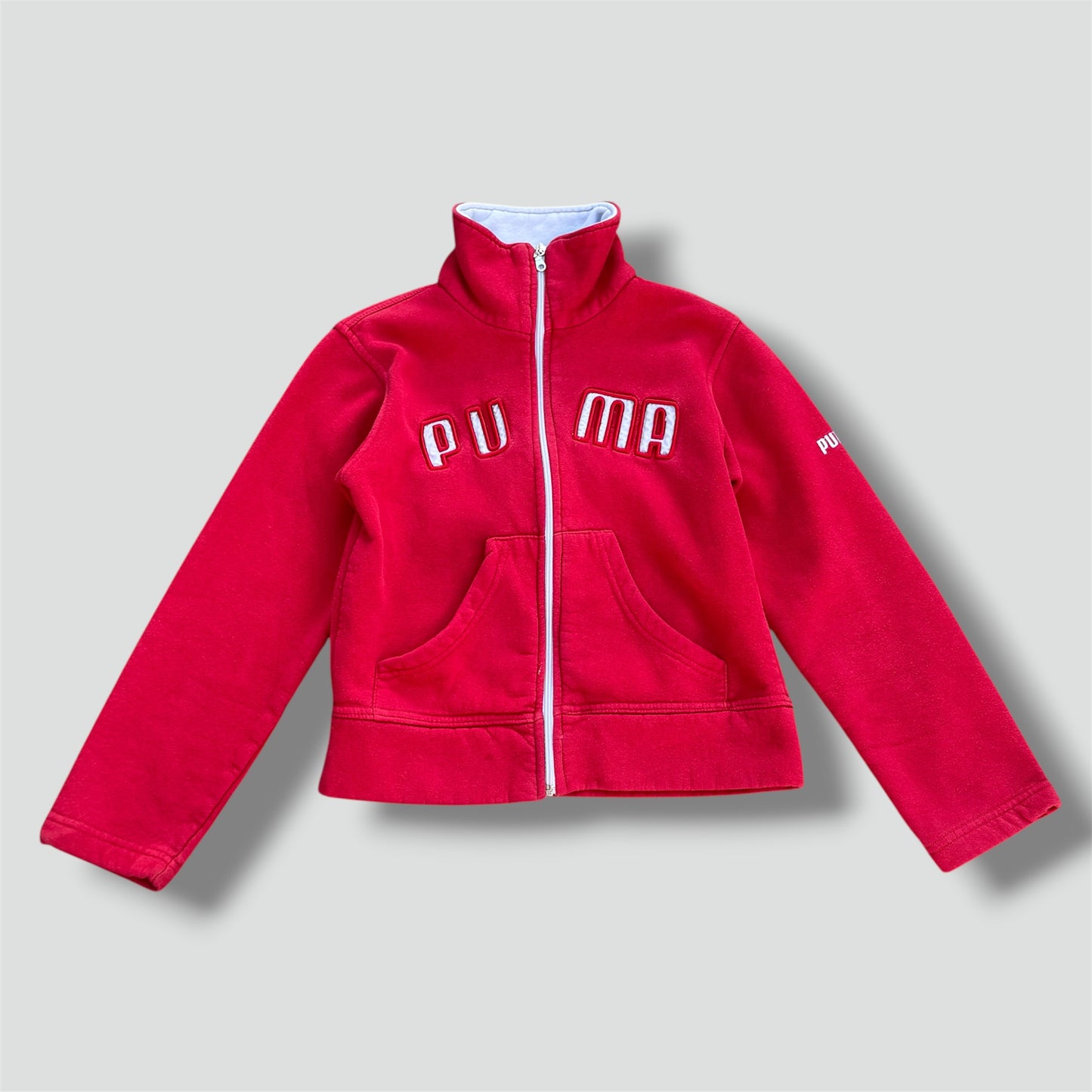 Puma y2k red womens zip-up jacket