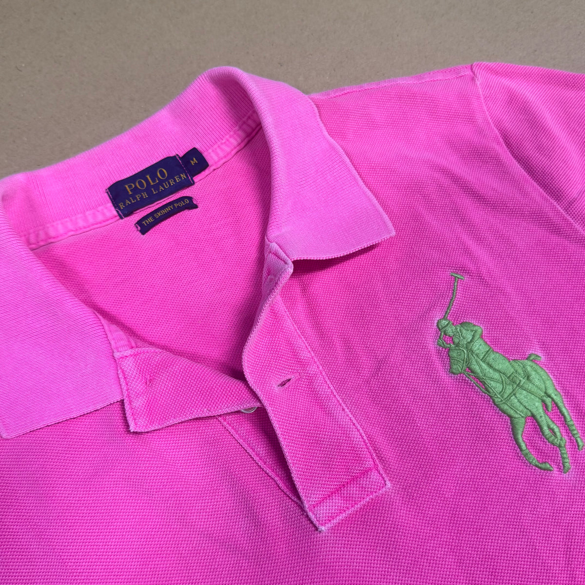 Ralph Lauren Big Pony pink womens polo – Close-up 1