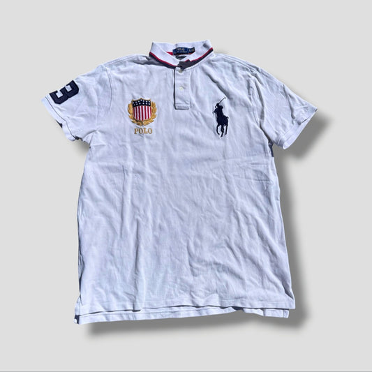 Ralph Lauren Big Pony USA white polo shirt