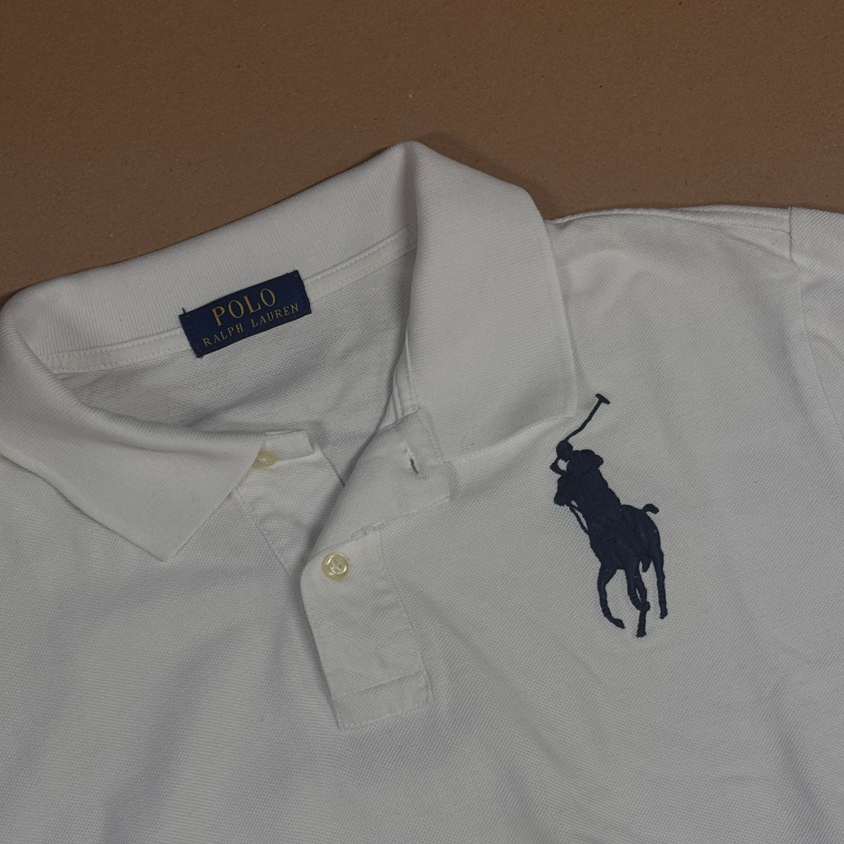 Ralph Lauren Big Pony vintage white polo – Close-up 1
