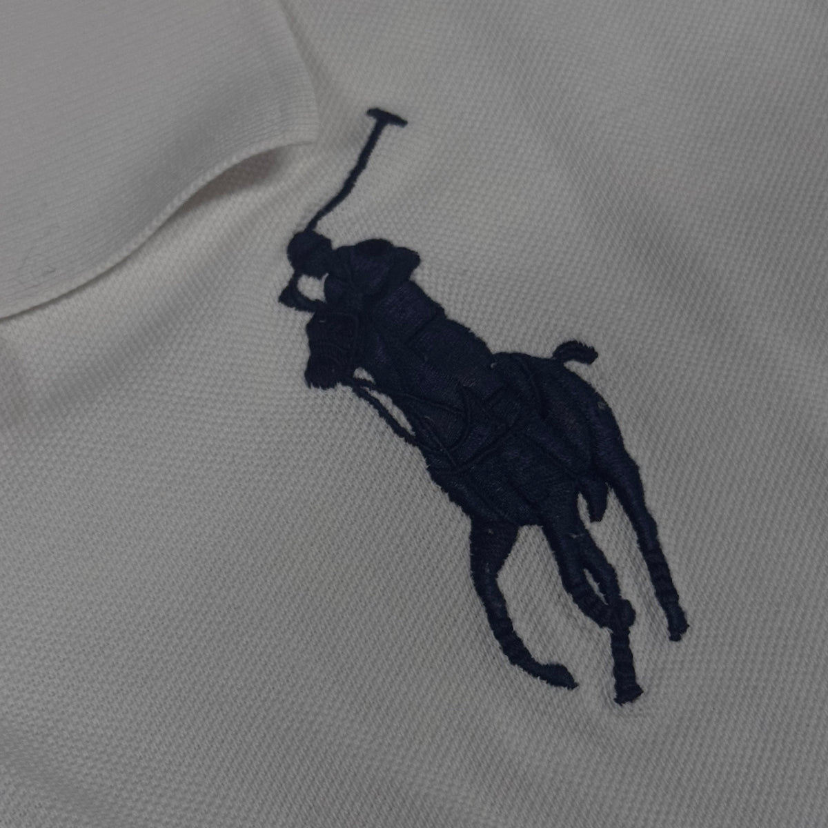 Ralph Lauren Big Pony vintage white polo – Close-up 2