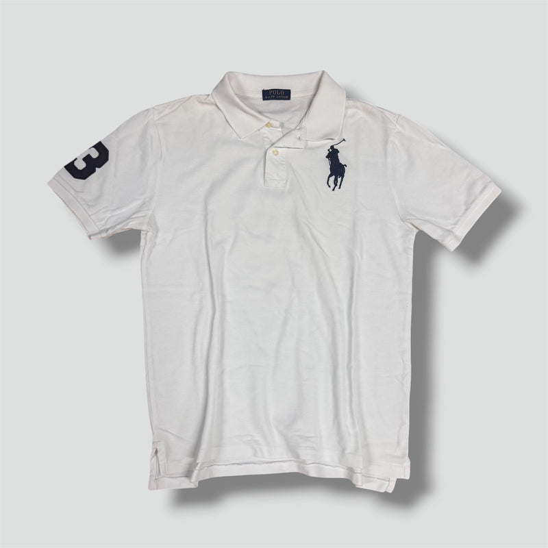 Sourced limited accessories and clothes Ralph Lauren Big Pony vintage white polo – Secondhand Streetwear