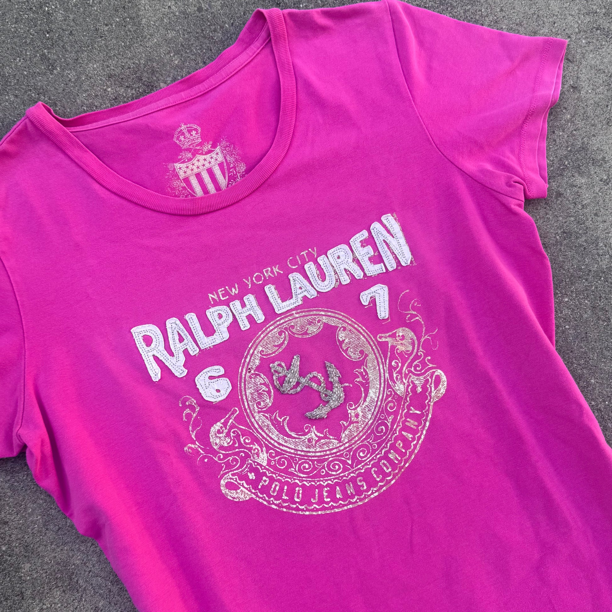 Ralph Lauren Jeans 67 pink T-shirt – Close-up 1
