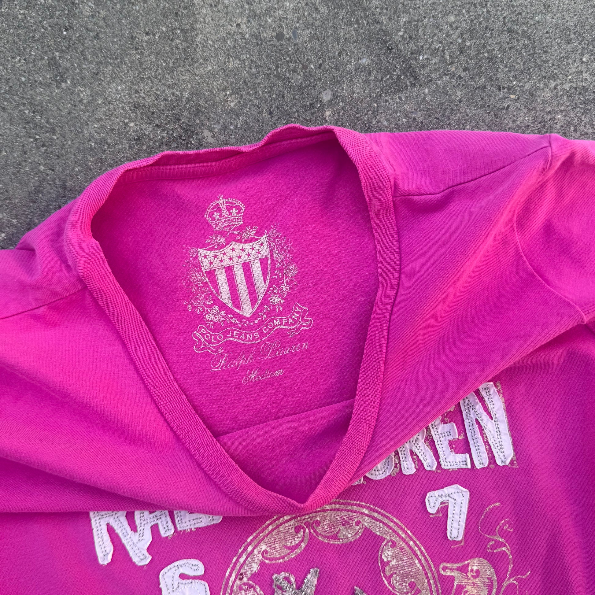 Ralph Lauren Jeans 67 pink T-shirt – Close-up 2