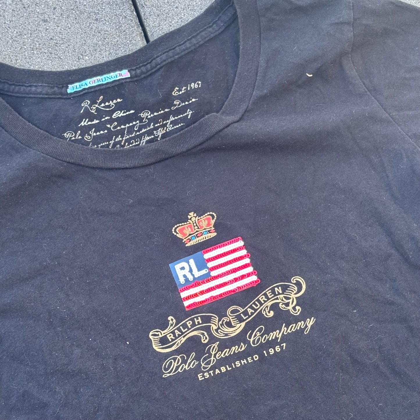 Ralph Lauren Jeans vintage womens t-shirt – Close-up 1