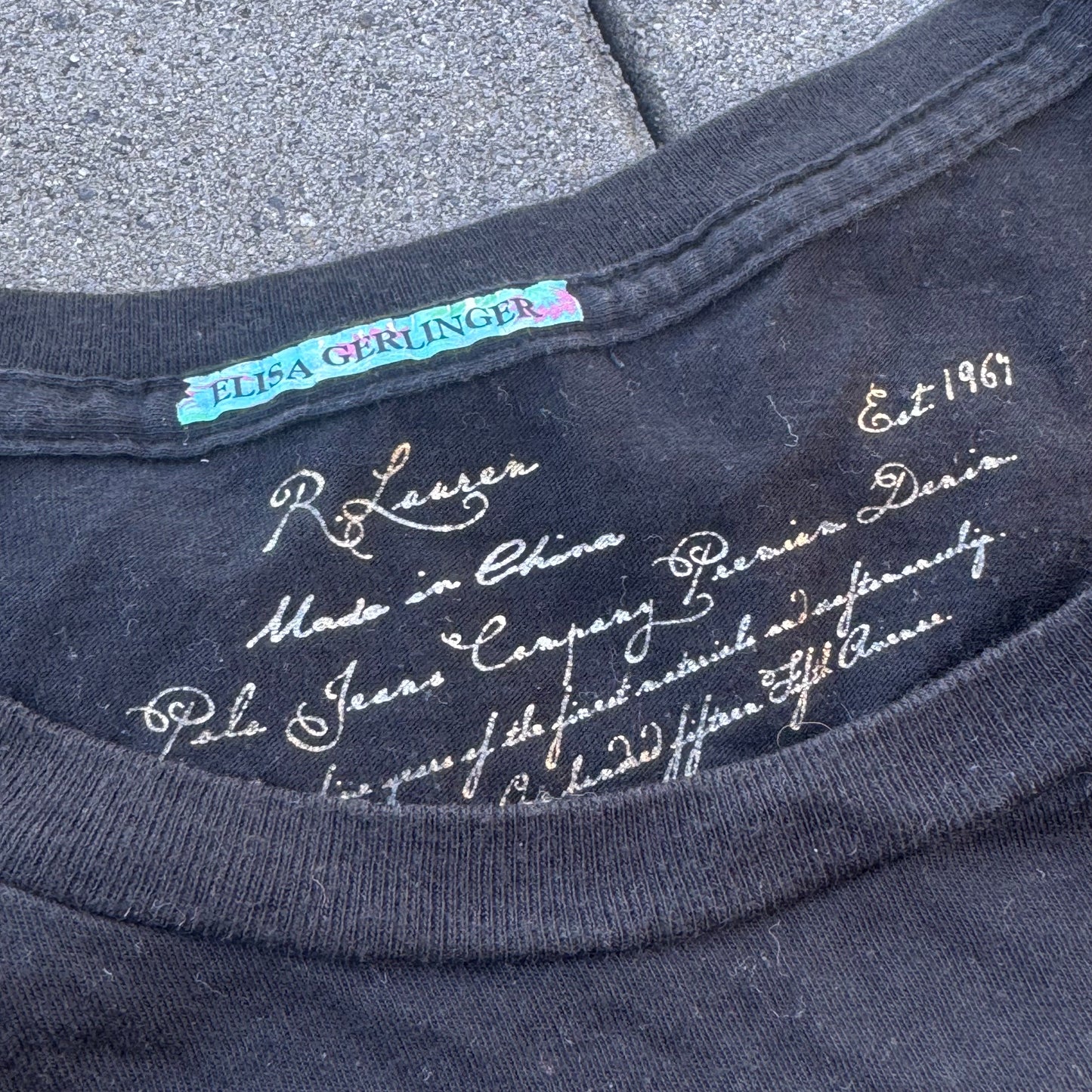 Ralph Lauren Jeans vintage womens t-shirt – Close-up 3