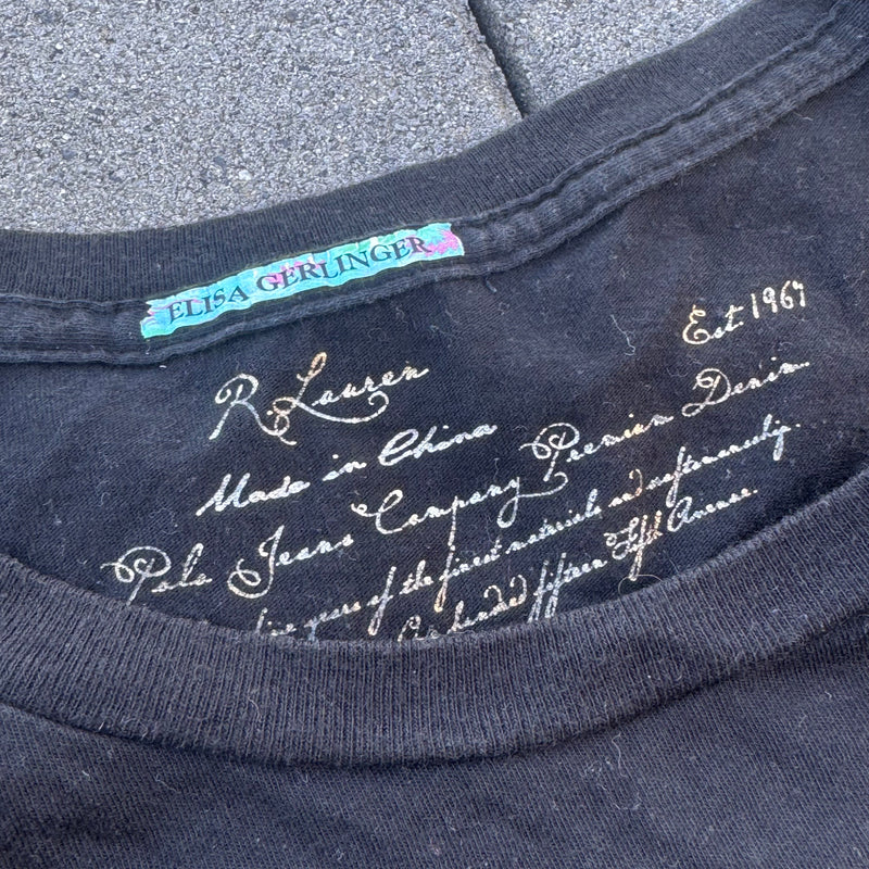 Detailansicht: Sourced limited accessories and clothes Ralph Lauren Jeans vintage womens t-shirt – Logo, Nähte oder Material
