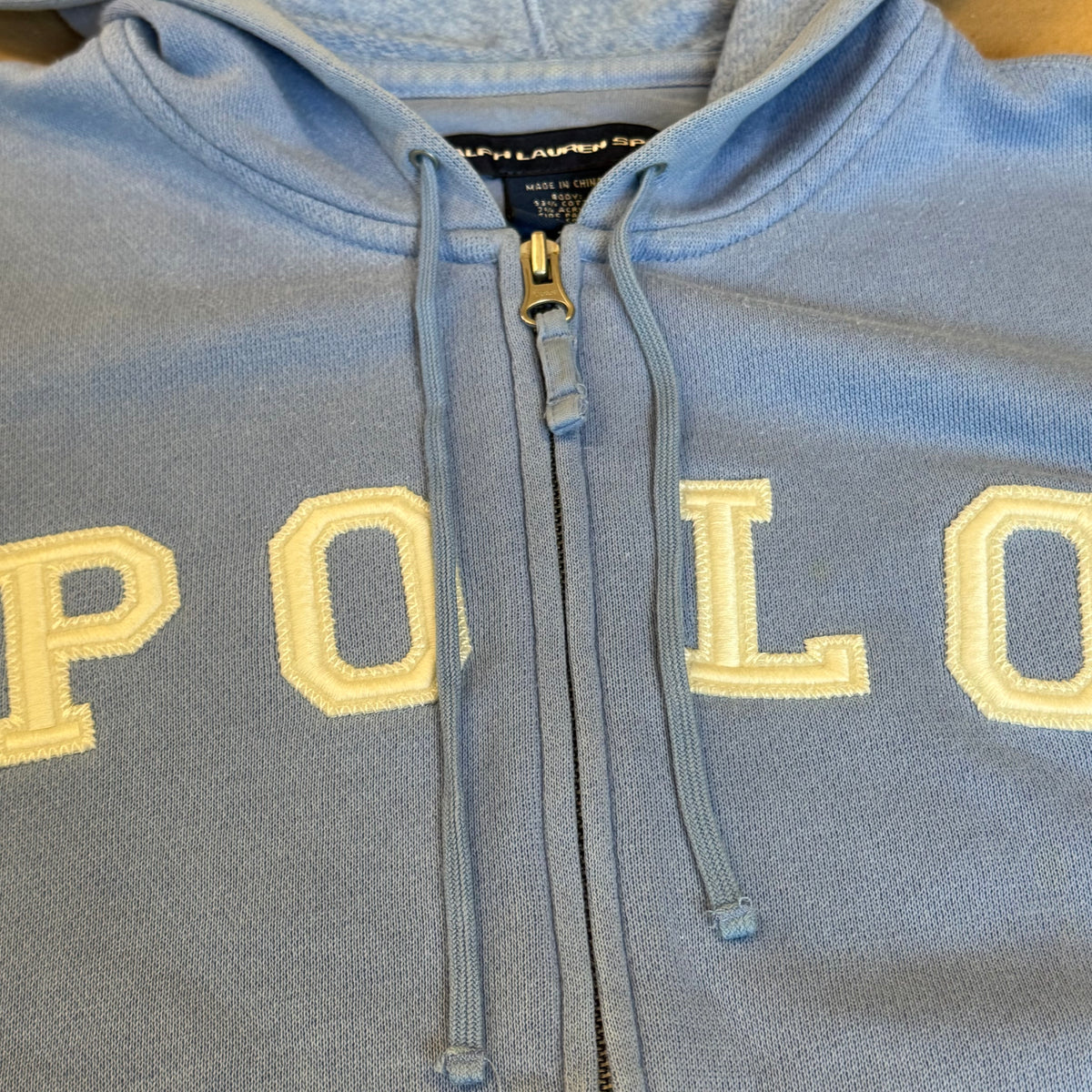 Ralph Lauren Sport "Polo" vintage zip-up hoodie – Close-up 1