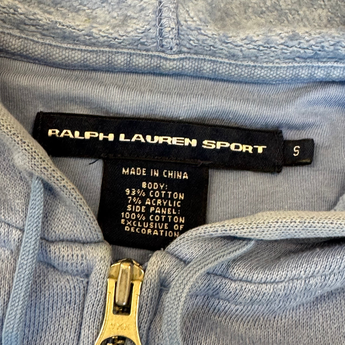 Ralph Lauren Sport "Polo" vintage zip-up hoodie – Close-up 2