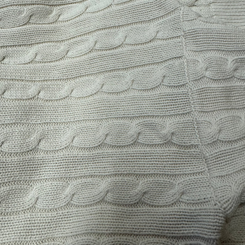 Detailansicht: Sourced limited accessories and clothes Ralph Lauren Sport vintage white knitted jacket – Logo, Nähte oder Material