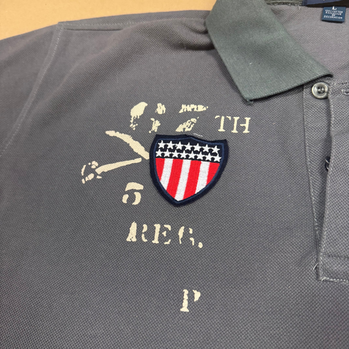 Ralph Lauren United States grey polo – Close-up 3