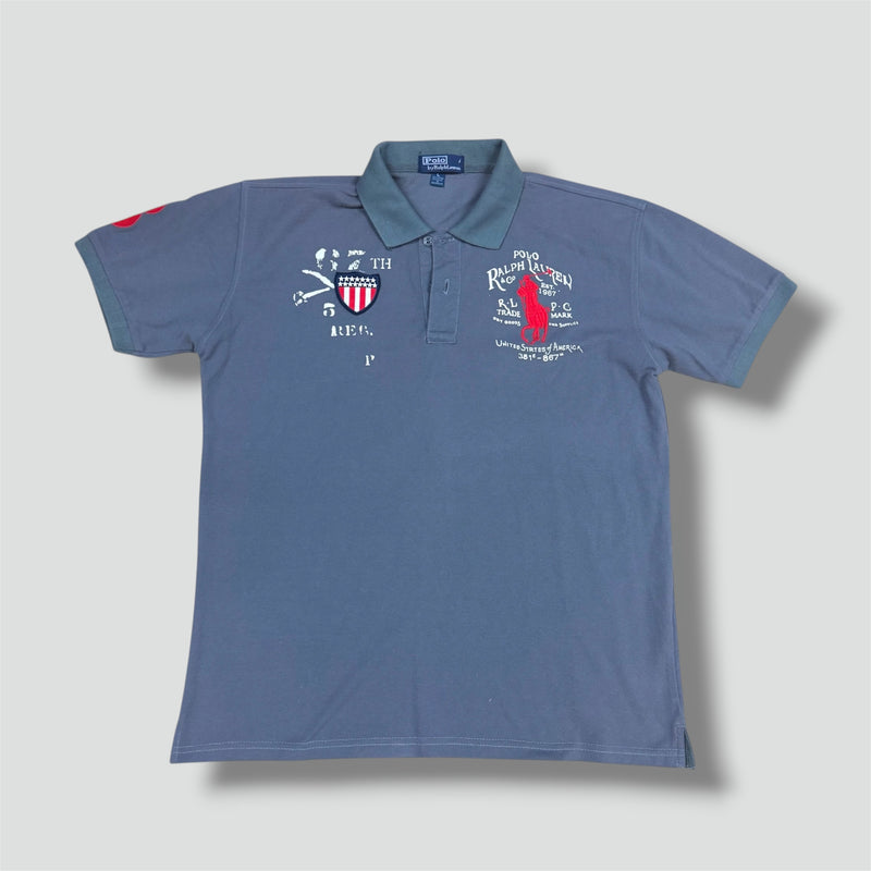 Sourced limited accessories and clothes Ralph Lauren United States grey polo – Secondhand Streetwear