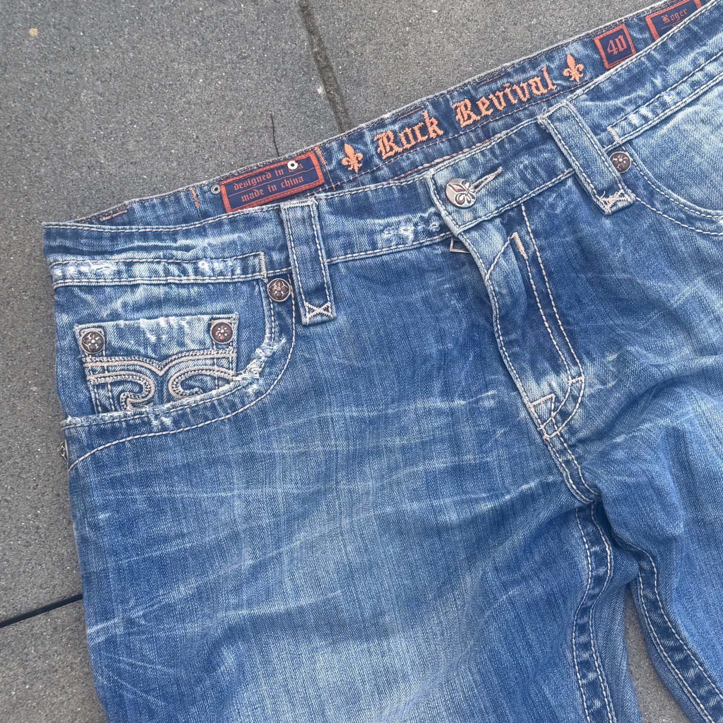 Rock Revival vintage baggy retro jeans – Close-up 6